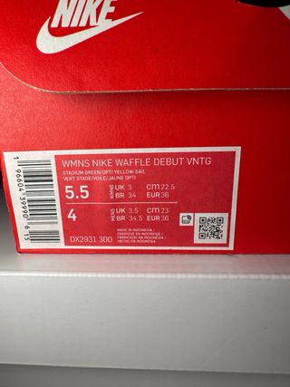 Zapatillas Nike Waffle Debut - Verde Amarillo