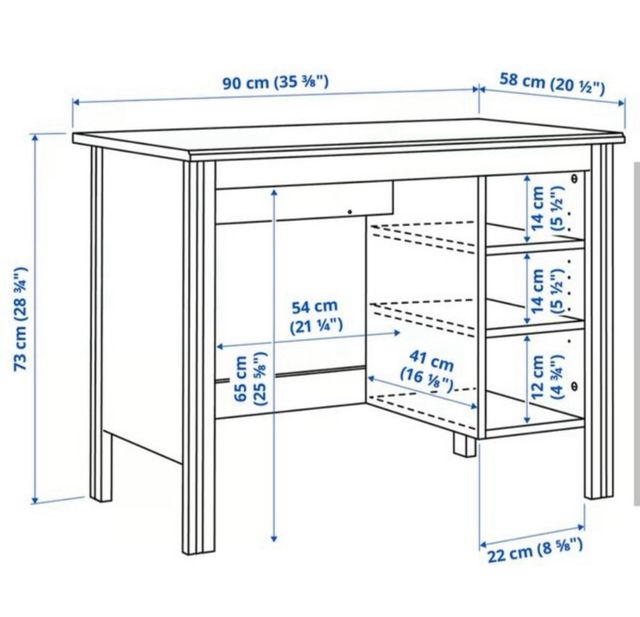 Escritorio blanco de madera