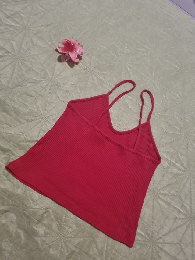 Top rojo tirantes -  camiseta