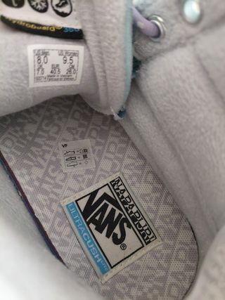 3 pares zapatillas Vans altas azul-morado, 40.5