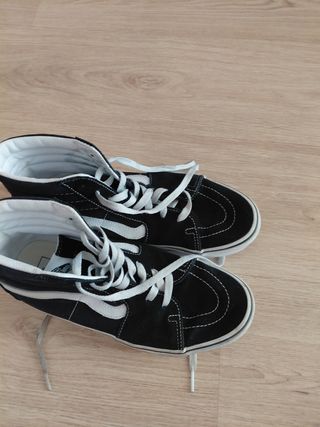 3 pares zapatillas Vans altas azul-morado, 40.5