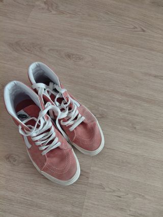 3 pares zapatillas Vans altas azul-morado, 40.5