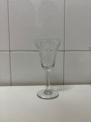 Juego copas cristal antiguo