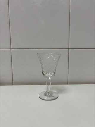 Juego copas cristal antiguo