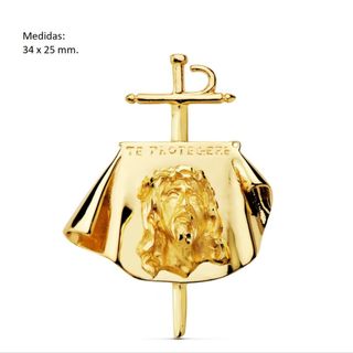 Medalla Maciza del Cristo de los Toreros oro 18klt