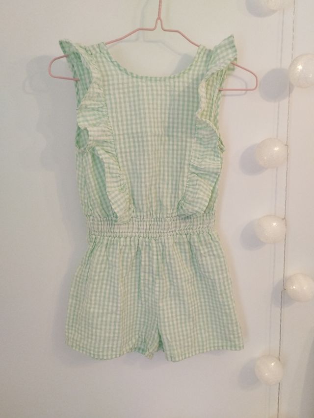 Mono niña Name It T8 vichy verde