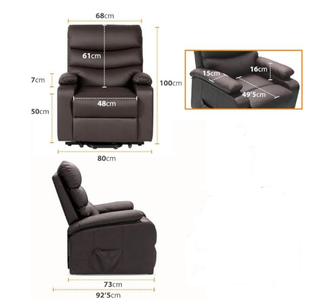Sillón Relax Marrón - Piel Sintética