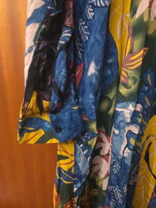 Vestido largo camisero multicolor