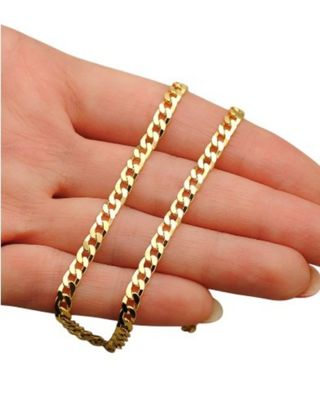 Cadena Maciza Barbada oro ley 18klt 75 cm 3.75mm