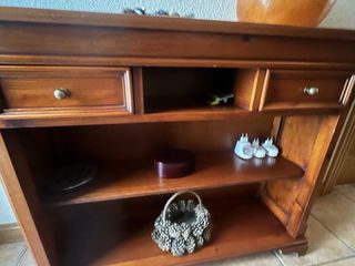 Recibidor madera maciza marrón