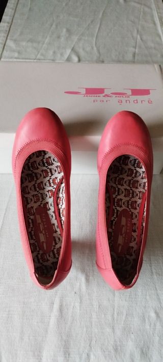 Zapatos de mujer color coral, talla 37