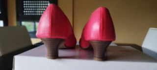 Zapatos de mujer color coral, talla 37