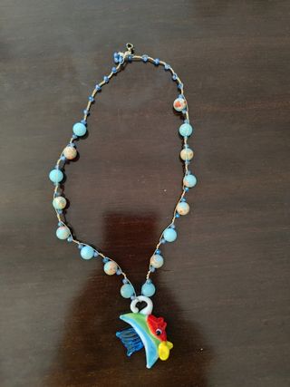 Collar Zara turquesa y multicolor