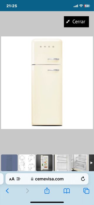 Nevera Smeg retro de colores 