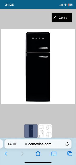 Nevera Smeg retro de colores 