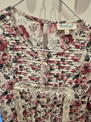 Blusa Trasluz M - Flores