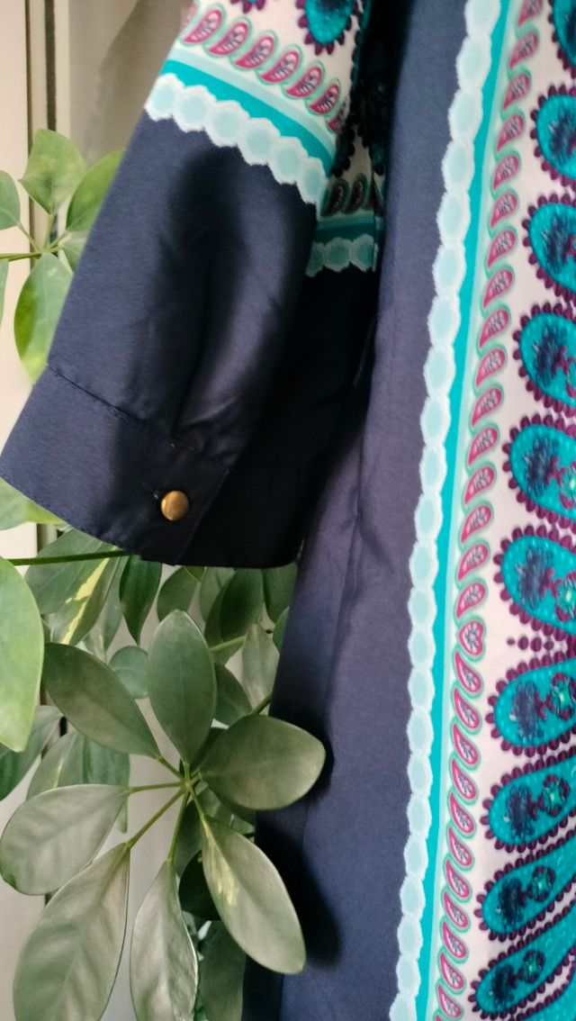 Vestido camisero azul turquesa XL - Antea