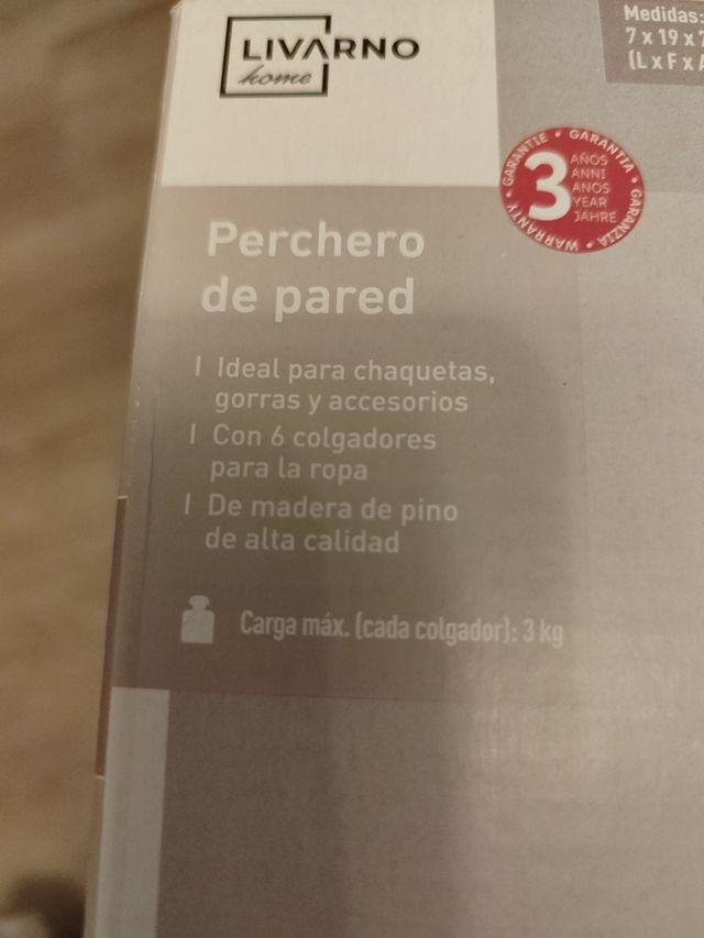 Perchero pared Livarno Home - Negro