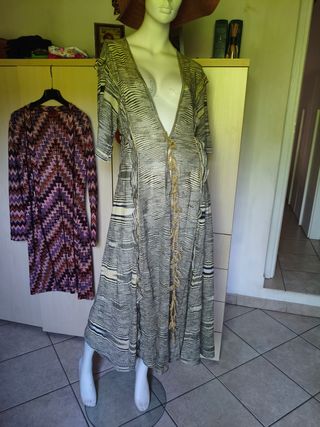Missoni Cardigan Lungo Beige-Nero