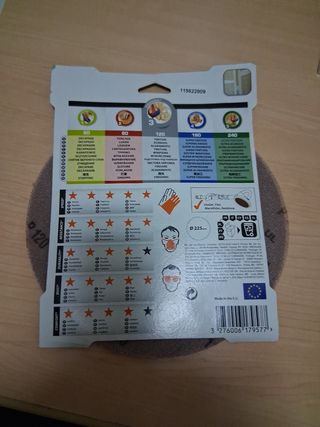 3 Discos Dexter Pro Lijadora 225mm Grano 120