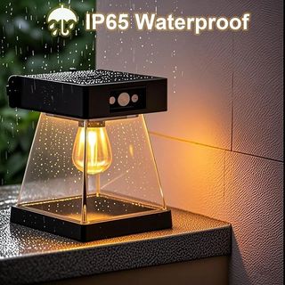 Farola solar exterior con sensor