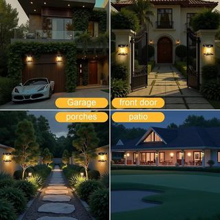 Farola solar exterior con sensor