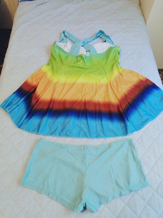 Costume bagno 2pz: vestito+shorts