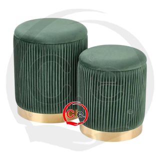 Set 2 Pouf Contenitore velluto