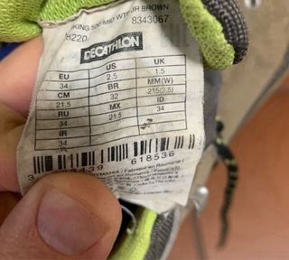 Botas Decathlon trekking niño 34