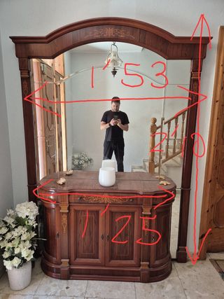 Recibidor antiguo de madera 120 euros