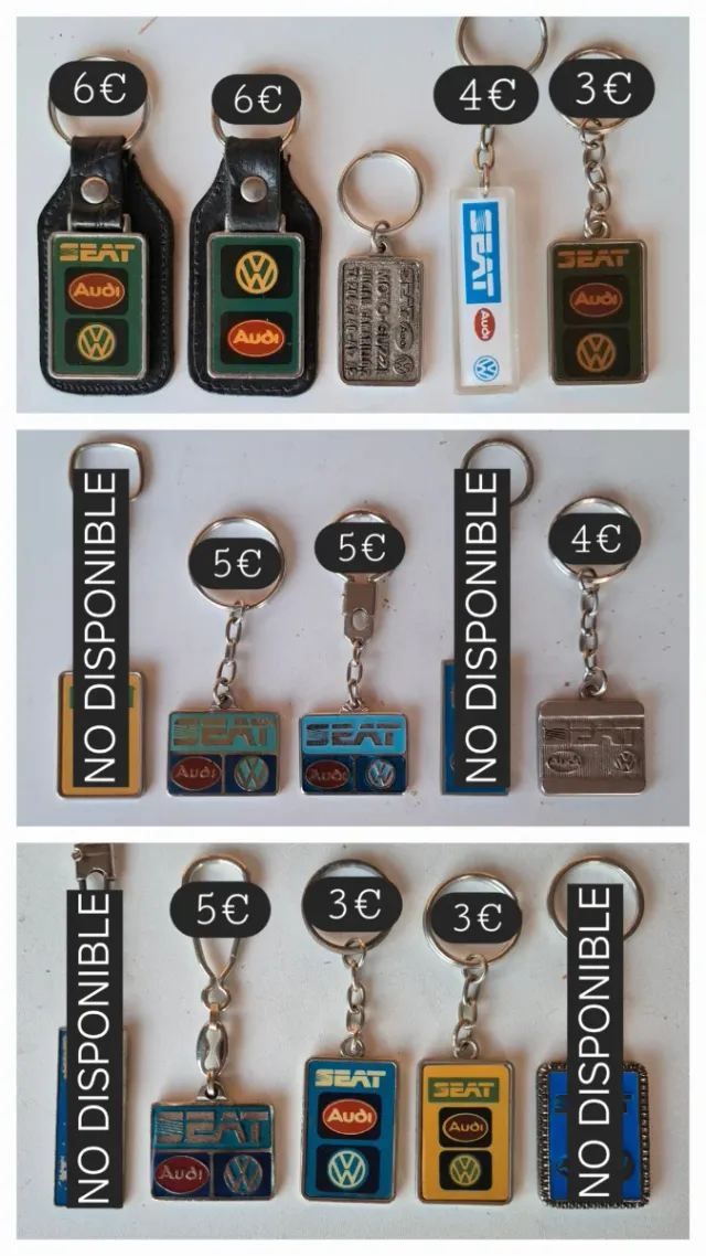 Portachiavi SEAT Audi Volkswagen gruppo VAG Vintage VW