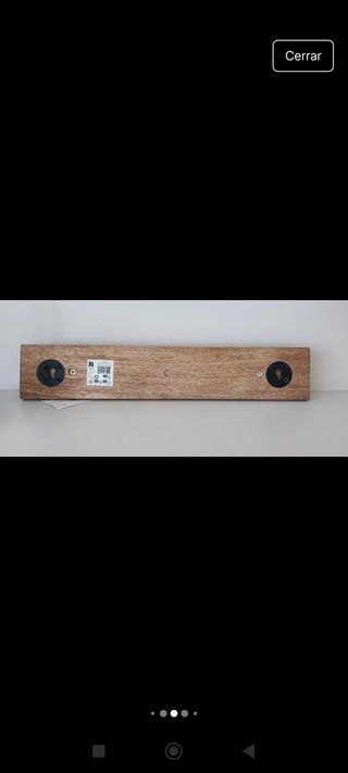Perchero madera mango 3 ganchos