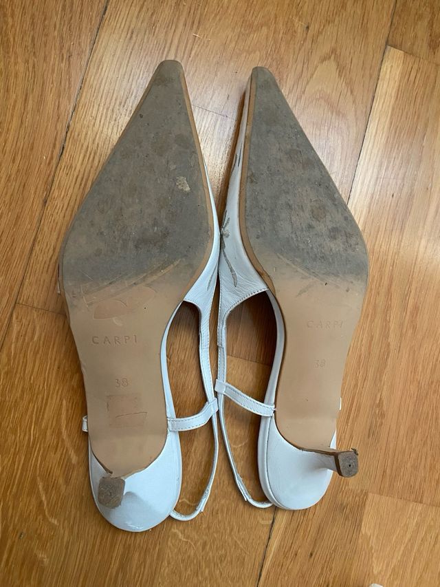 Zapatos vintage blancos punta fina