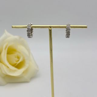 Pendientes Tous oro blanco 18kt con diamantes