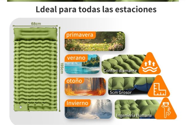 2 Colchonetas Camping Yuzonc Ultraligeras