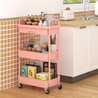 Carrito de almacenamiento 3 niveles con ruedas