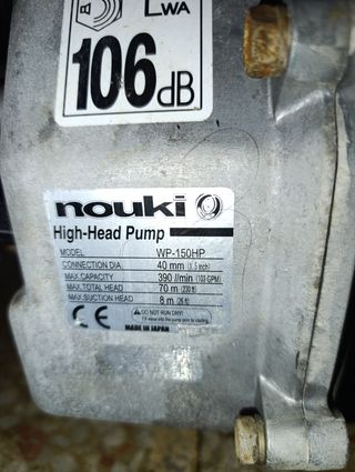 Motobomba Honda GX160 usada