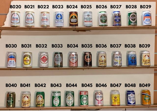 Lattine di birra da collezione vuote