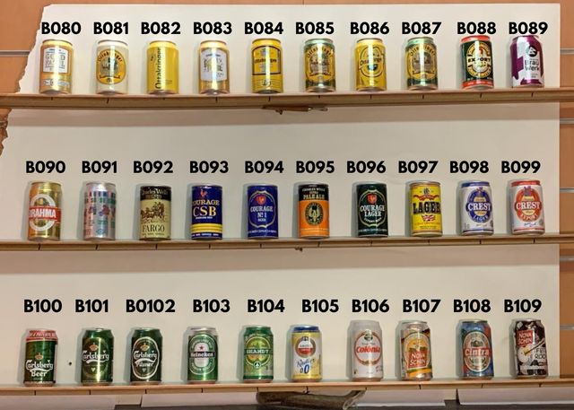 Lattine di birra da collezione vuote