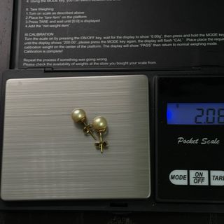 Pendientes de oro 18kt perlas