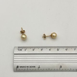 Pendientes de oro 18kt perlas