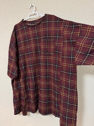 Vestido Zara cuadros oversize M mujer