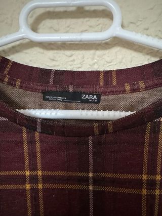 Vestido Zara cuadros oversize M mujer