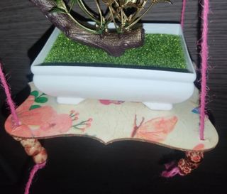 Duo Maceta Colgante Bonsái morado/dorado 14 € las