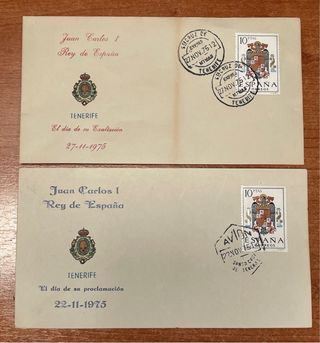 Sobres 1º Día Juan Carlos I - Tenerife