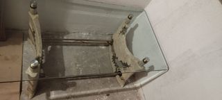 Mesa centro cristal beige