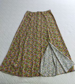 Falda midi Mango estampada multicolor M
