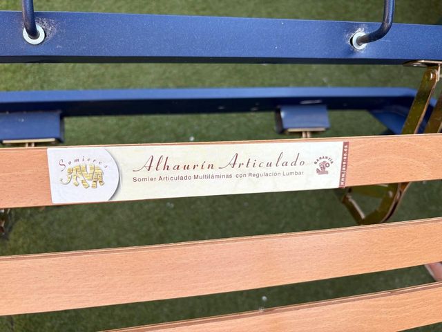 Cama articulada 105cm azul