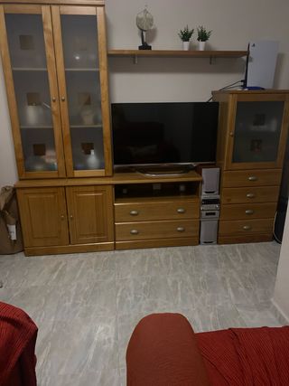 Mueble salón madera - 2 piezas
