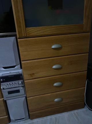 Mueble salón madera - 2 piezas